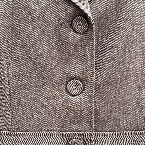 Larry Levine‎ Classics Womens Brown Herringbone Pantsuit 2 Pc Easy Care Size 18 - Picture 10 of 13